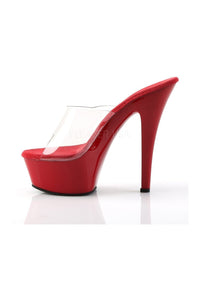 Pleaser KISS-201 Platform Sandal in Clear Vinyl