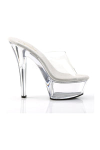 Pleaser KISS-201 Platform Sandal in Clear Vinyl