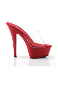 Pleaser KISS-201 Platform Sandal in Clear Vinyl