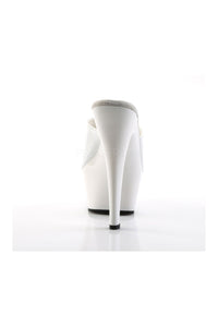 Pleaser KISS-201 Platform Slide in White Patent