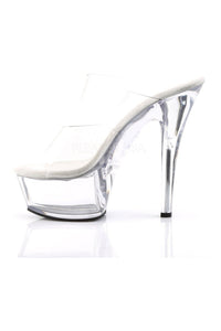 Pleaser KISS-202 Platform Sandal in Clear Vinyl