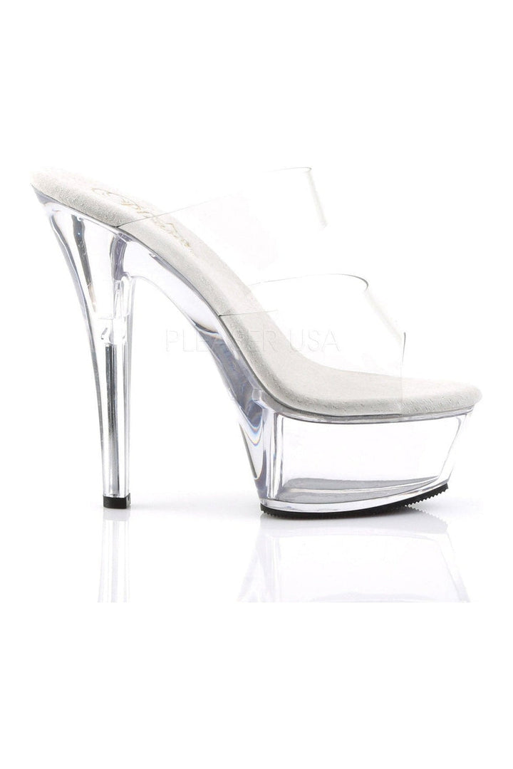 KISS-202 Platform Sandal | Clear Vinyl-Pleaser-Slides-SEXYSHOES.COM