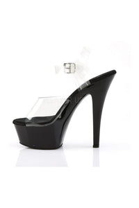Pleaser KISS-208 Platform Sandal in Black Vinyl
