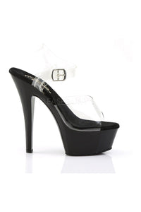 Pleaser KISS-208 Platform Sandal in Black Vinyl