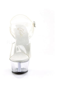 Pleaser KISS-208 Platform Sandal in Clear Vinyl