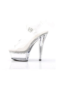 Pleaser KISS-208LS Platform Sandal in Clear Vinyl