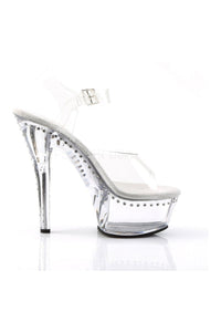 Pleaser KISS-208LS Platform Sandal in Clear Vinyl