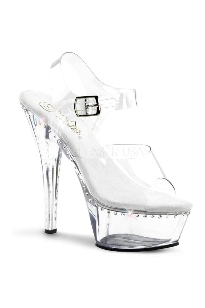 Pleaser Clear Sandals Platform Stripper Shoes | Buy at Sexyshoes.com