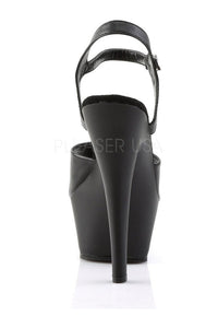 Pleaser KISS-209 Platform Sandal in Black Faux Leather