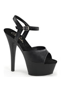 KISS-209 Platform Sandal | Black Faux Leather