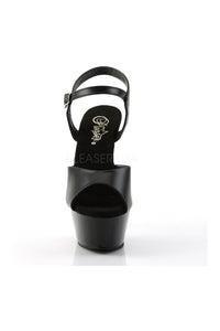 Pleaser KISS-209 Platform Sandal in Black Genuine Leather