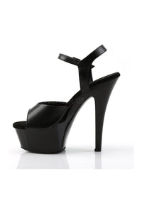 Pleaser KISS-209 Platform Sandal in Black Genuine Leather