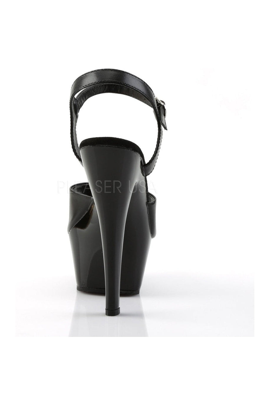 KISS-209 Platform Sandal | Black Genuine Leather-Pleaser-Sandals-SEXYSHOES.COM