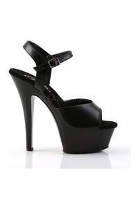 Pleaser KISS-209 Platform Sandal in Black Genuine Leather
