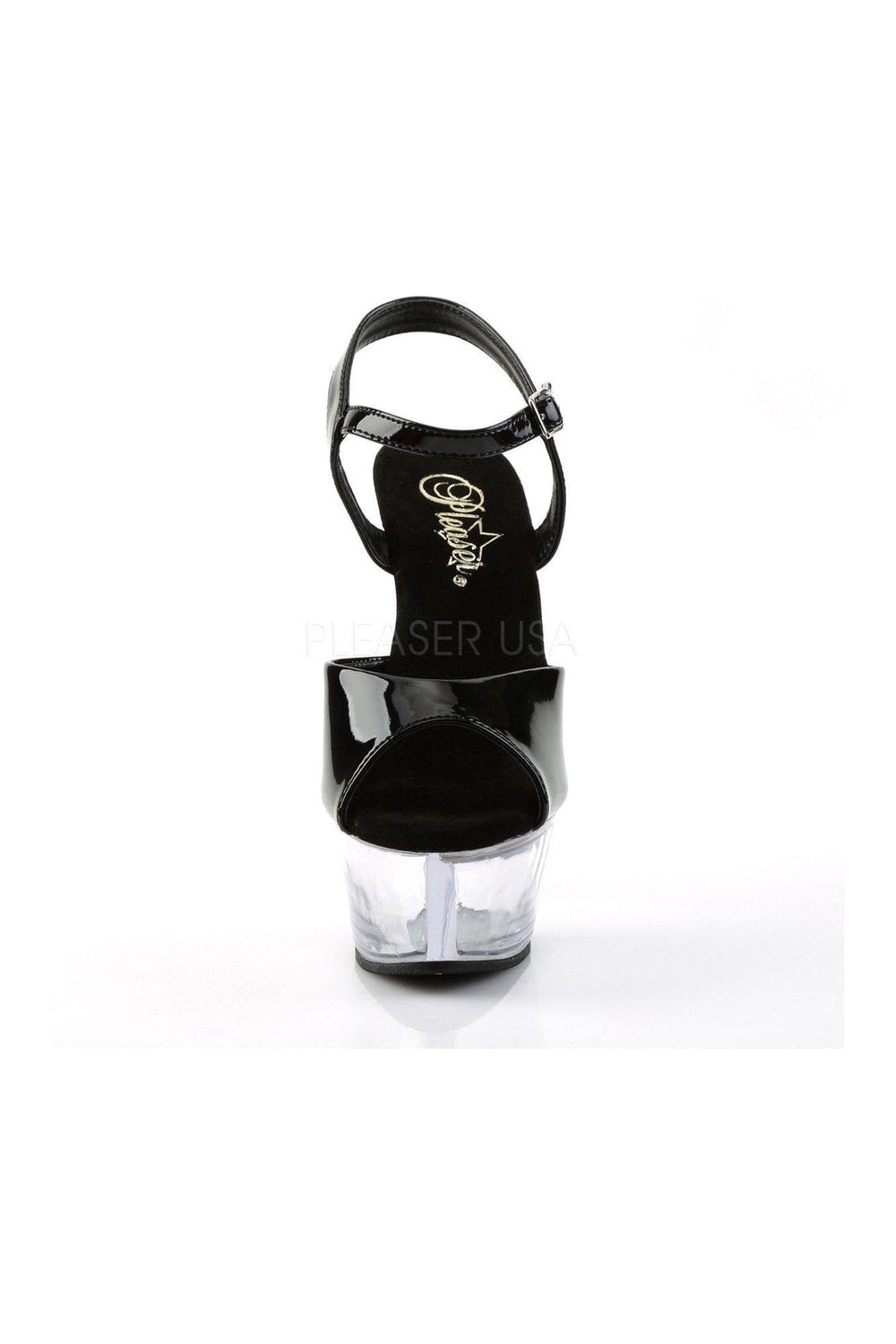 Pleaser KISS-209 Platform Sandal in Black Patent