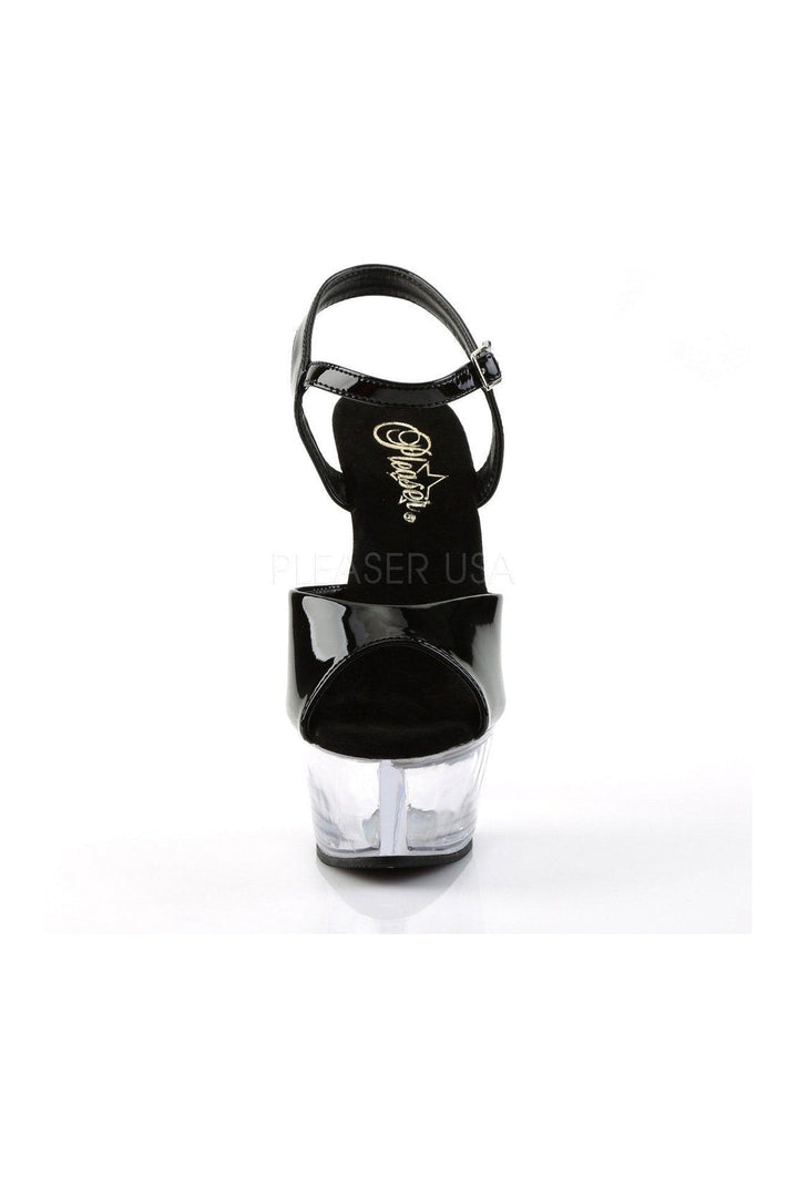 KISS-209 Platform Sandal | Black Patent-Pleaser-Sandals-SEXYSHOES.COM