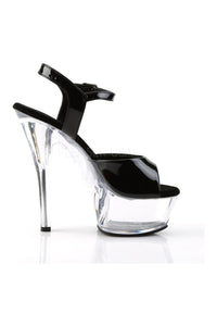 Pleaser KISS-209 Platform Sandal in Black Patent