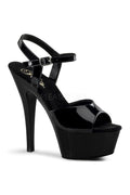 KISS-209 Platform Sandal | Black Patent