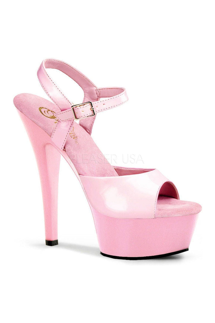 KISS-209 Platform Sandal | Pink Patent-Pleaser-Pink-Sandals-SEXYSHOES.COM