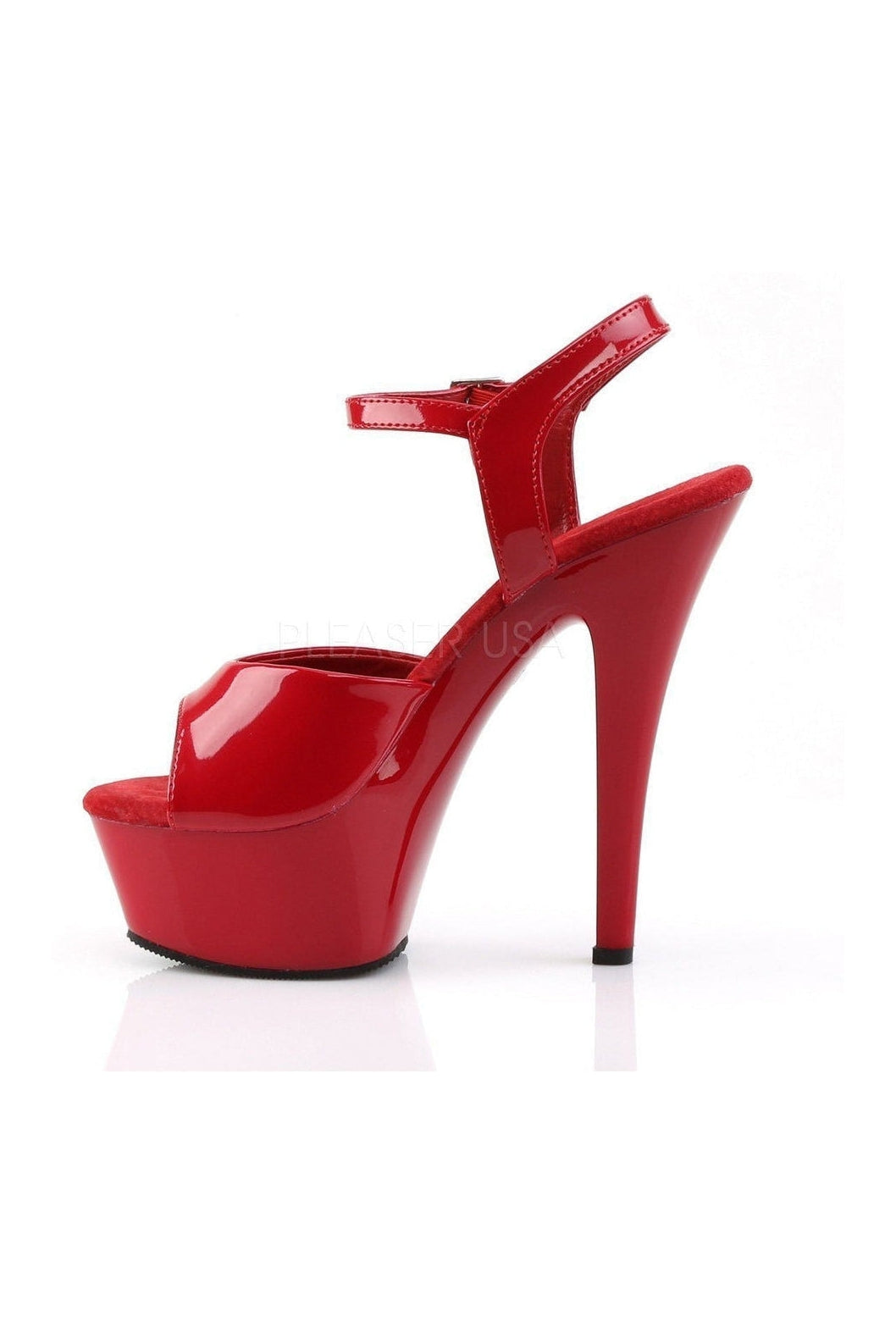 KISS-209 Platform Sandal | Red Patent-Pleaser-Sandals-SEXYSHOES.COM