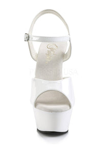 Pleaser KISS-209 Platform Sandal in White Patent