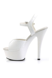 Pleaser KISS-209 Platform Sandal in White Patent