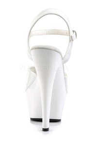 Pleaser KISS-209 Platform Sandal in White Patent