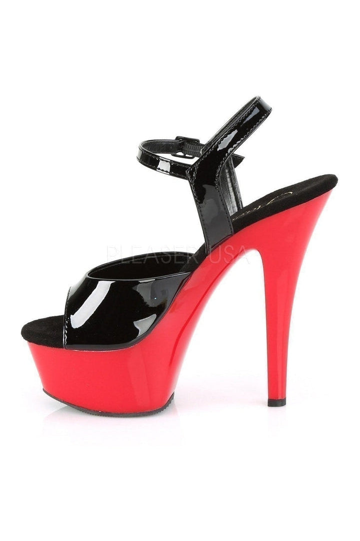 KISS-209 Stripper Platform Sandal | Black Patent-Pleaser-SEXYSHOES.COM