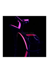 Pleaser KISS-209TT Platform Sandal in Black Patent