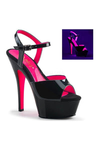 Pleaser KISS-209TT Platform Sandal in Black Patent from SexyShoes.com