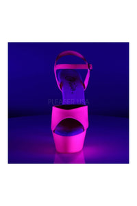 Pleaser KISS-209UV Platform Sandal in Fuchsia Patent
