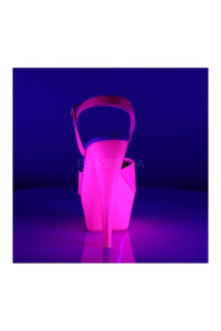 Pleaser KISS-209UV Platform Sandal in Fuchsia Patent
