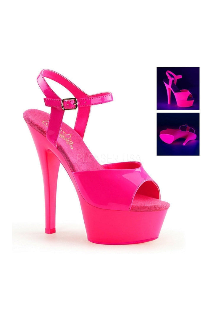 KISS-209UV Platform Sandal | Fuchsia Patent-Pleaser-Fuchsia-Sandals-SEXYSHOES.COM