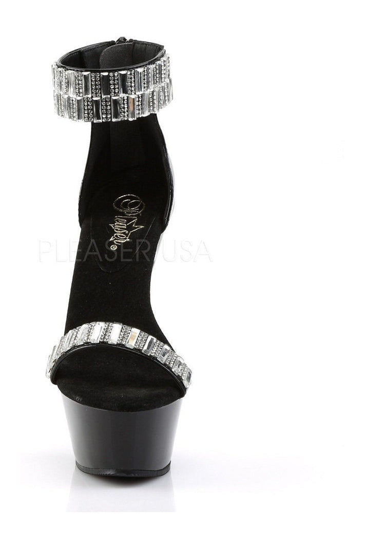 KISS-269RS Platform Sandal | Black Patent-Pleaser-Sandals-SEXYSHOES.COM