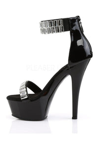 Pleaser KISS-269RS Platform Sandal in Black Patent