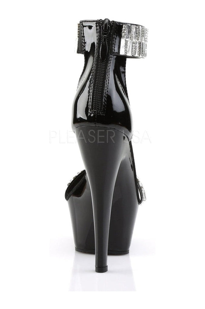 Pleaser KISS-269RS Platform Sandal in Black Patent