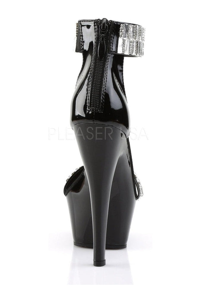 KISS-269RS Platform Sandal | Black Patent-Pleaser-Sandals-SEXYSHOES.COM