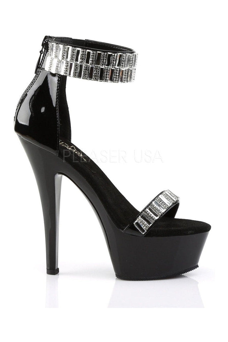 Pleaser KISS-269RS Platform Sandal in Black Patent