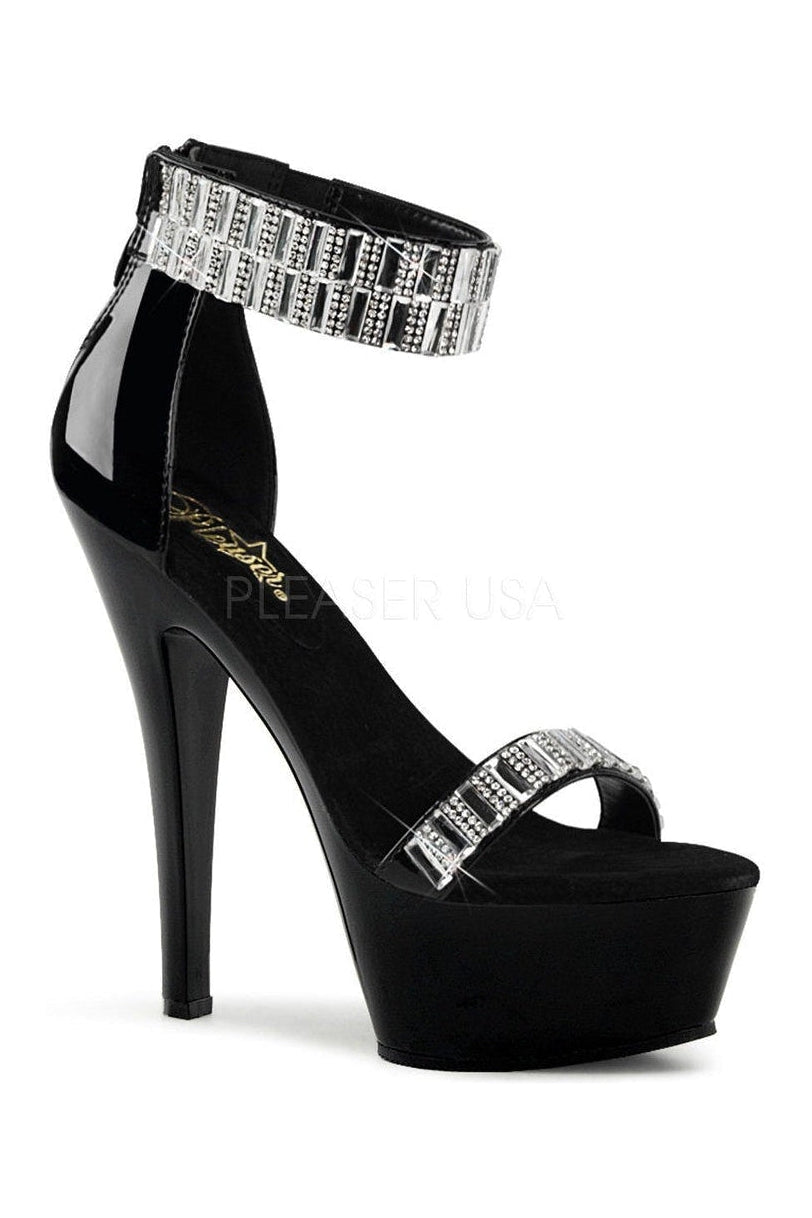 Pleaser KISS-269RS Platform Sandal in Black Patent from SexyShoes.com
