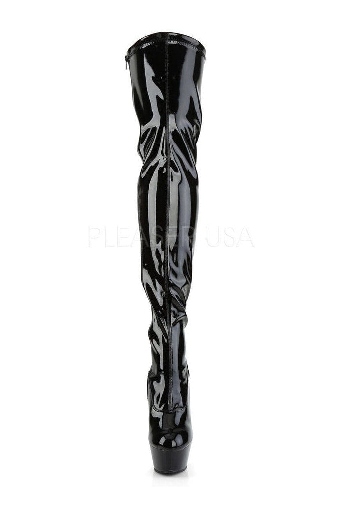 Pleaser KISS-3000 Platform Boot in Black Patent
