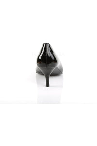 Pleaser Pink Label KITTEN-01 Pump in Black Patent