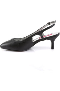 Pleaser Pink Label KITTEN-02 Pump in Black Faux Leather