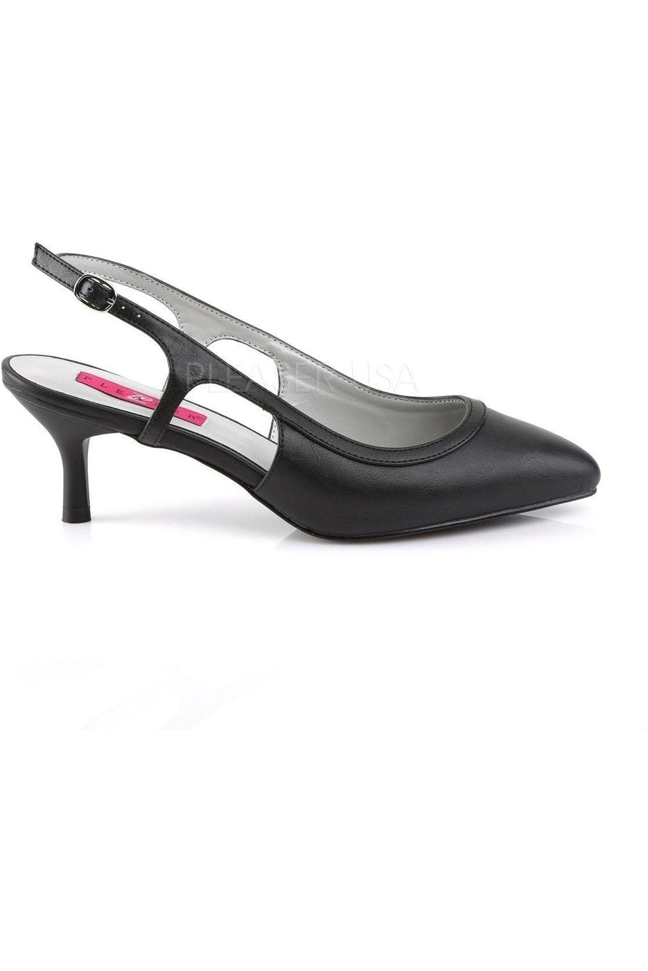 KITTEN-02 Pump | Black Faux Leather-Pleaser Pink Label-Pumps-SEXYSHOES.COM