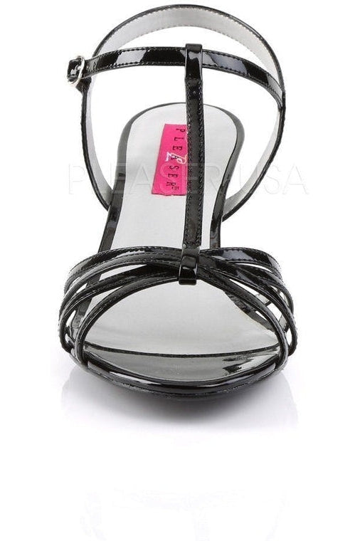 Pleaser Pink Label KITTEN-06 Sandal in Black Patent