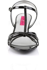 Pleaser Pink Label KITTEN-06 Sandal in Black Patent
