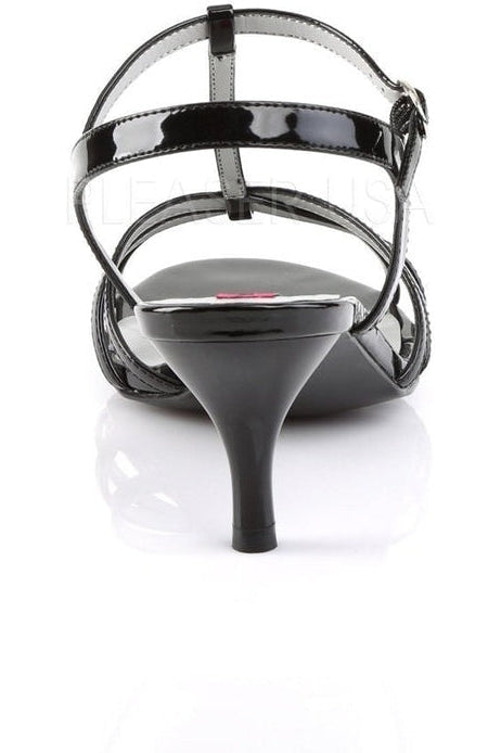 Pleaser Pink Label KITTEN-06 Sandal in Black Patent