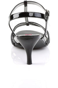 Pleaser Pink Label KITTEN-06 Sandal in Black Patent