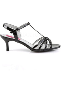 Pleaser Pink Label KITTEN-06 Sandal in Black Patent