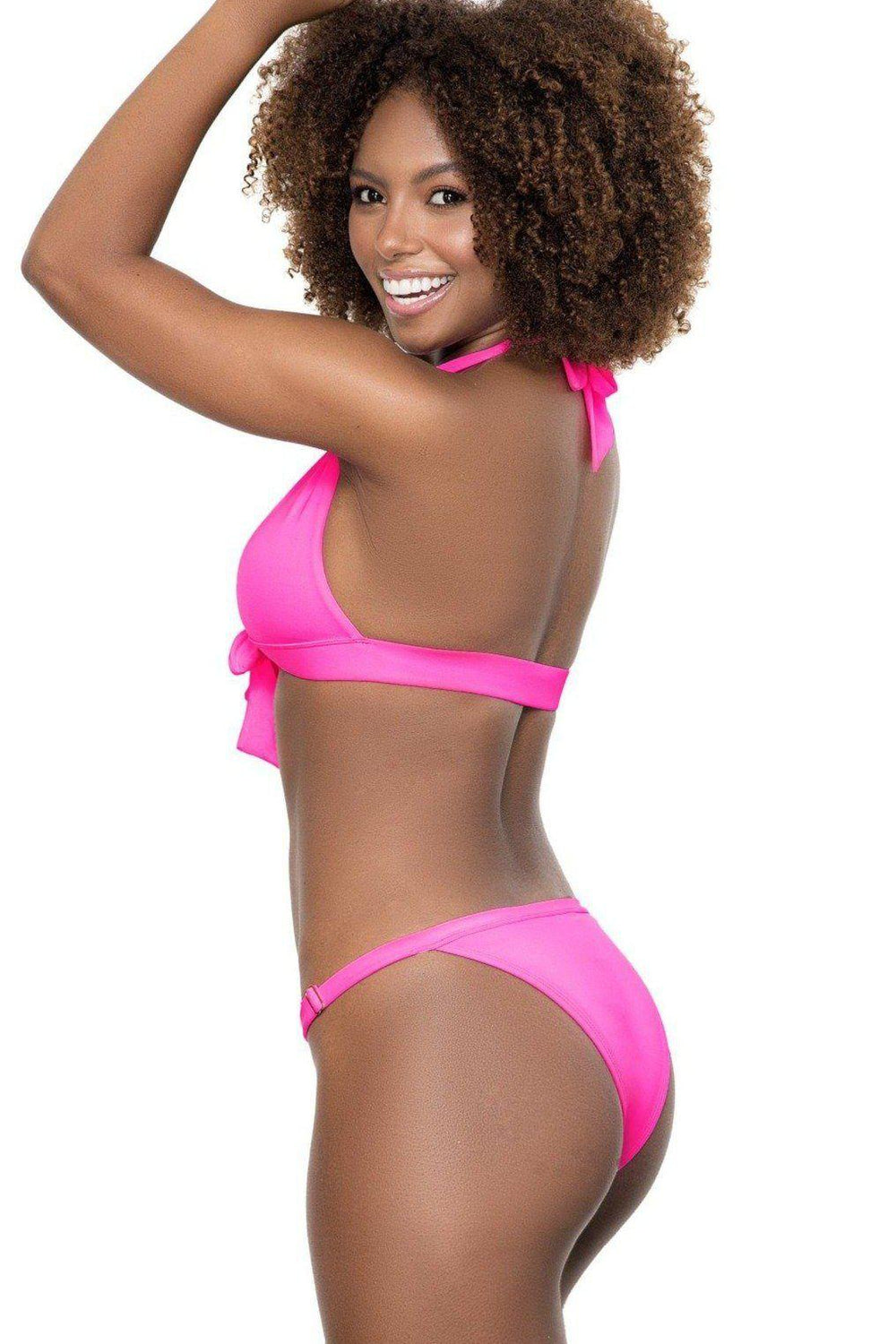 Knot Front Halter Swimsuit Top-Swim Tops-Mapale-SEXYSHOES.COM