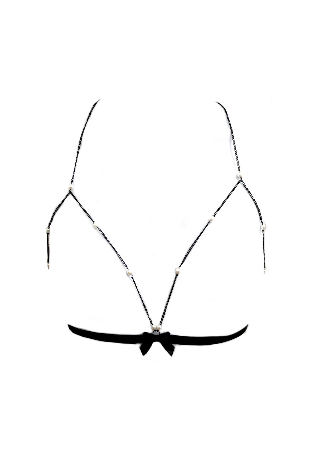 La Sophisticate Bratye-Body Jewelry-Tyes By Tara-Black-O/S-SEXYSHOES.COM